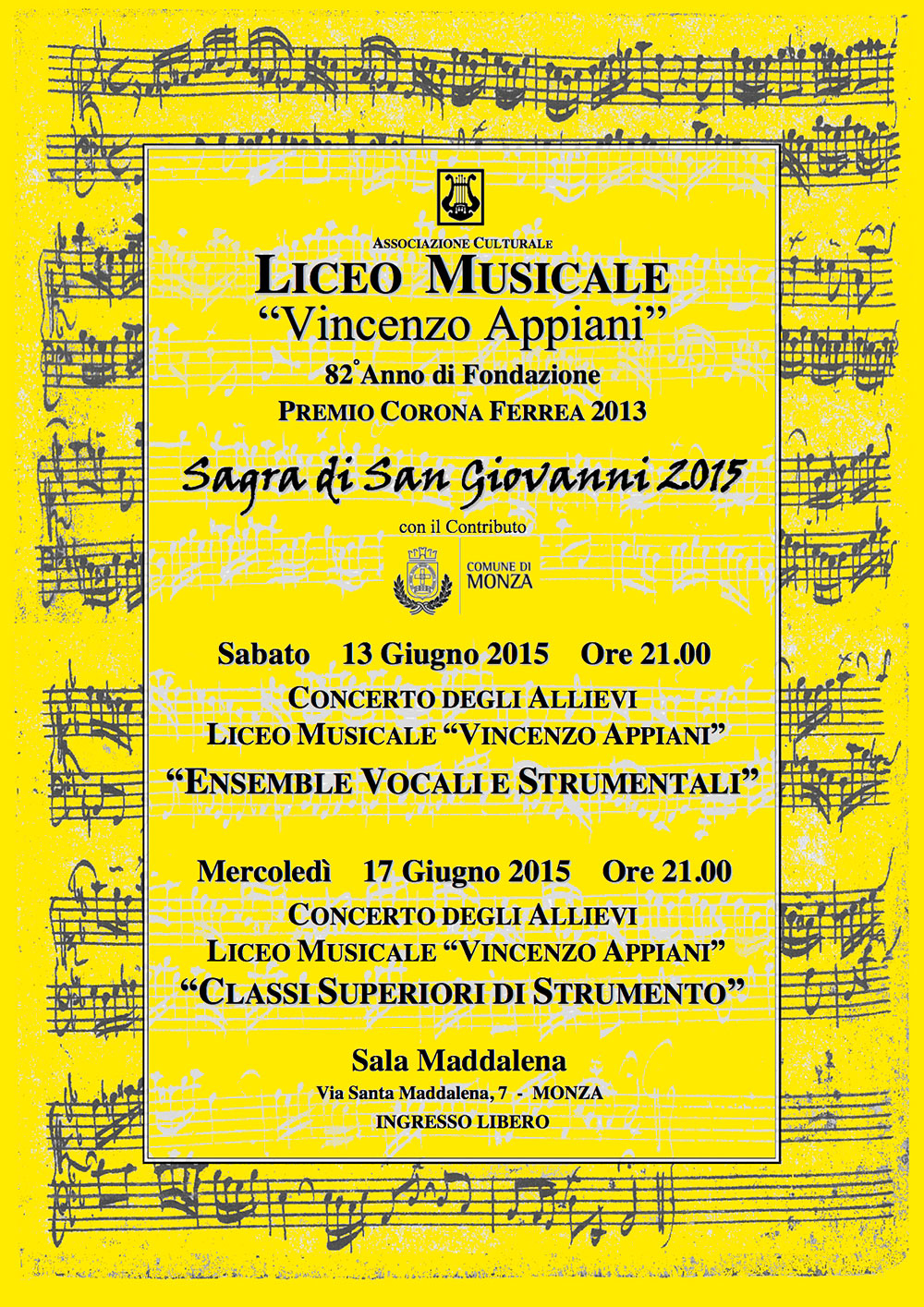 Read more about the article Concerto degli Allievi  A.A. 2014 – 2015