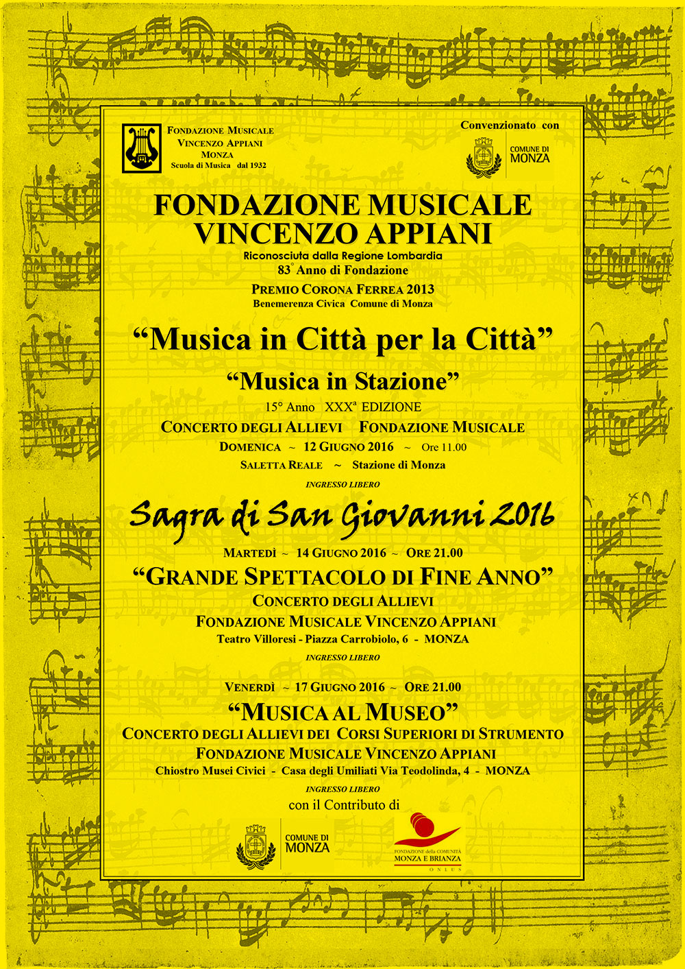 Read more about the article 2015-2016 – Sagra di San Giovanni – Musica al Museo