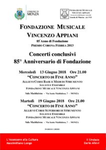 Read more about the article Concerti Conclusivi 85° Anno di Fondazione
