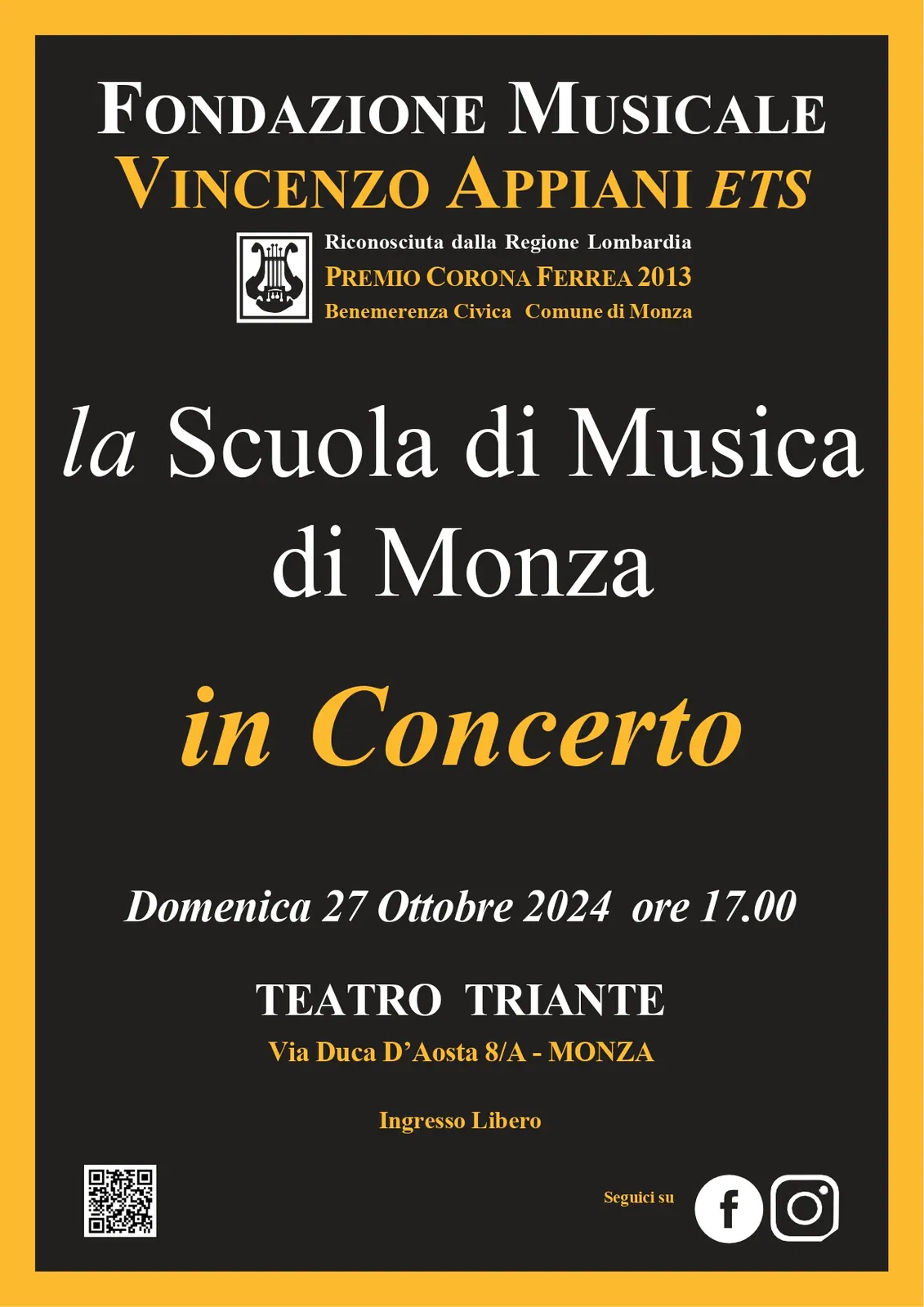 1 manifesto triante concerto 27 ottobre 2024 – Fondazione Musicale Vincenzo Appiani