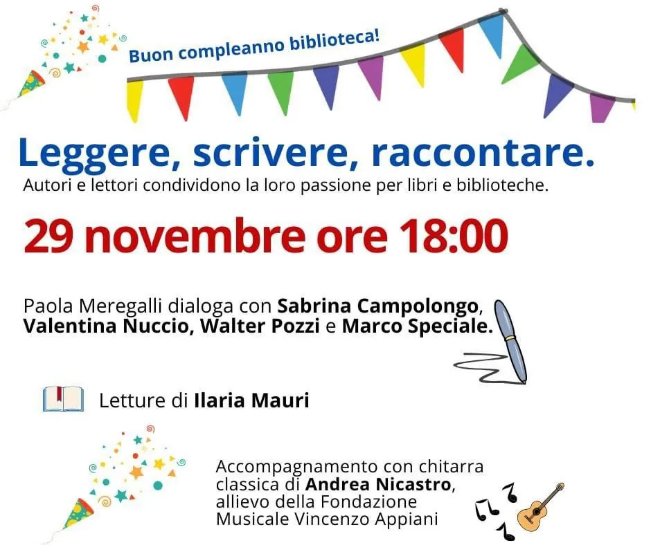 Leggere, Scrivere, Raccontare Interventi Musicali a cura della Fondazione Musicale Vincenzo Appiani