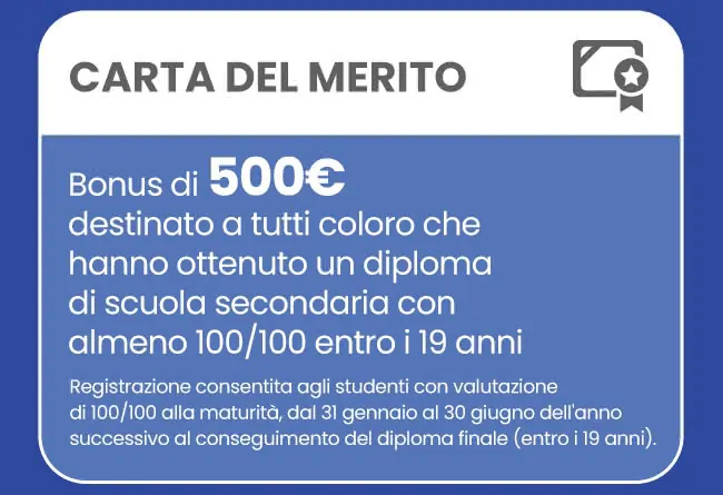 Carta della Cultura e Carta del Merito