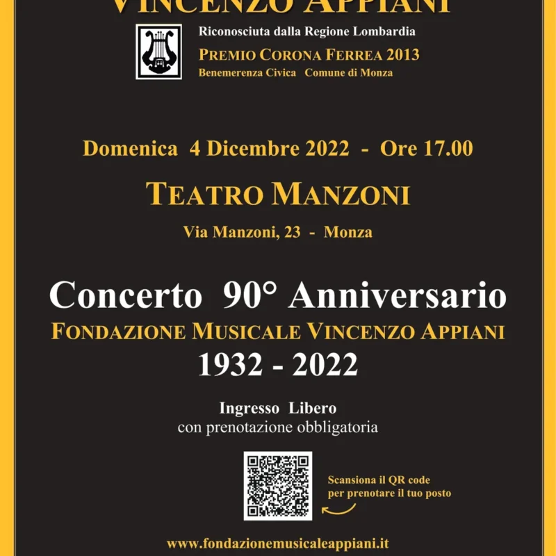 Locandina concerto 90 – Fondazione Musicale Vincenzo Appiani