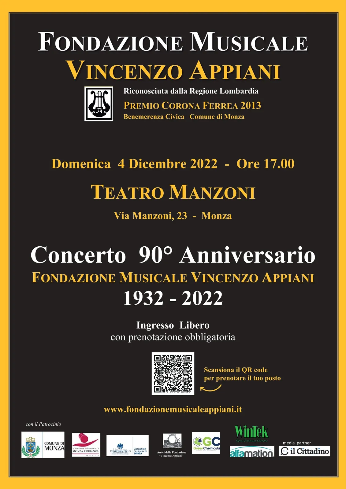 Locandina concerto 90 – Fondazione Musicale Vincenzo Appiani