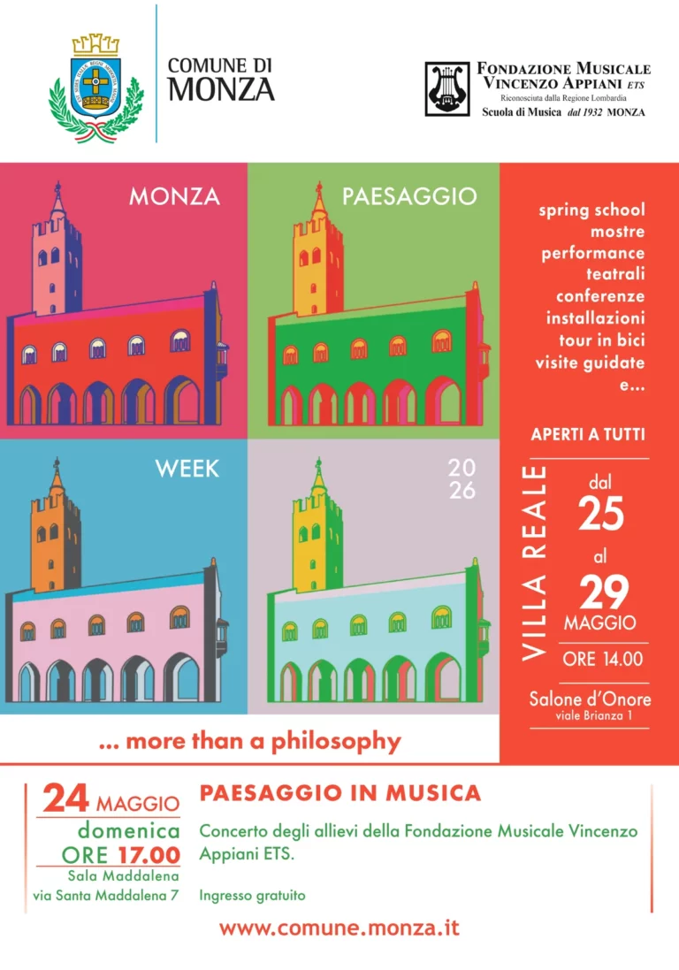 Locandina Paesaggio in Musica – concerto degli allievi, Monza Paesaggio Week 24 maggio 2026