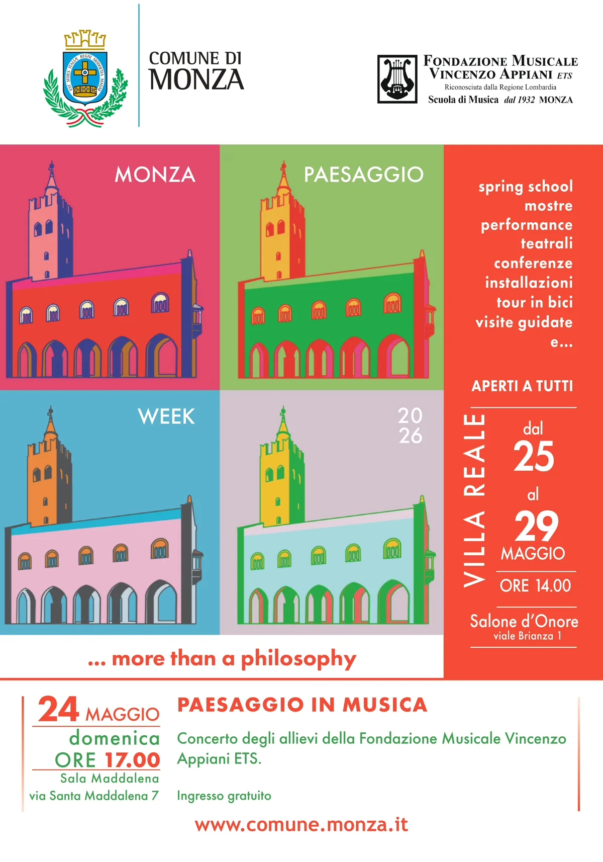 Locandina Paesaggio in Musica – concerto degli allievi, Monza Paesaggio Week 24 maggio 2026