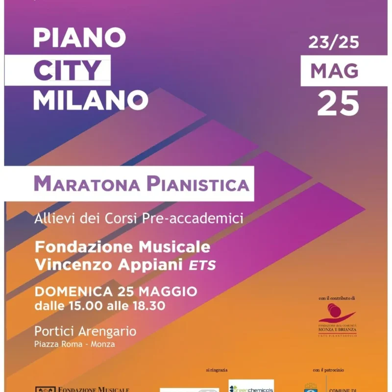 Locandina piano city 2025 – Fondazione Musicale Vincenzo Appiani